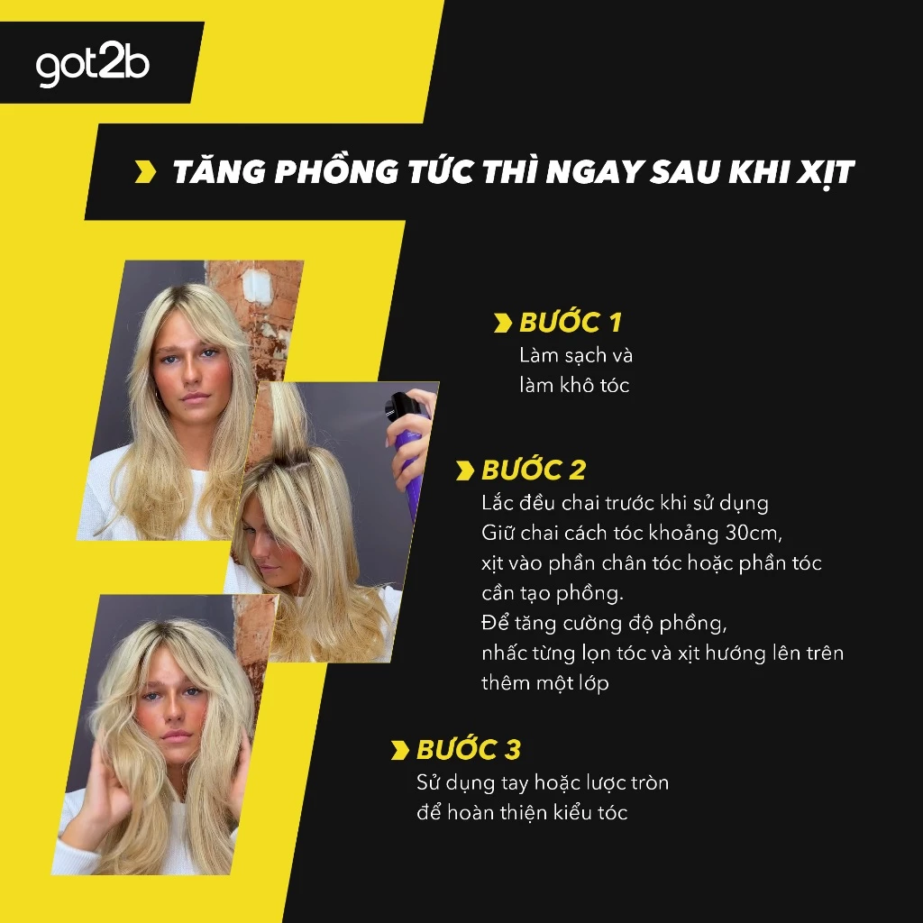 Xịt Giữ Nếp Tóc Got2b Hairspray 300ml