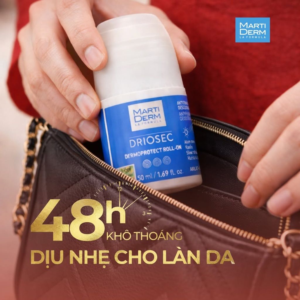 Lăn Khử Mùi Martiderm Driosec Dermoprotect Roll-On Chống Tiết Mồ Hôi 50ml