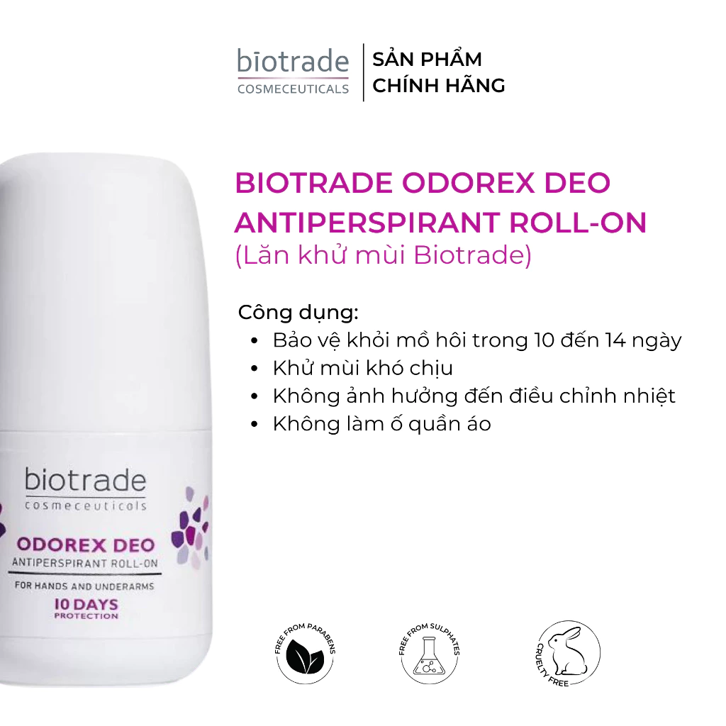 Lăn Khử Mùi Biotrade Odorex Deo Roll Antiperspirant Roll-On 20ml