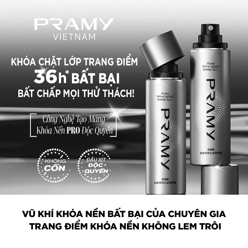 Xịt Khóa Nền Pramy Makeup Setting Spray Cấp Ẩm