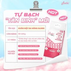 Khăn Mặt Đa Năng Glorie 100% Sợi Viscose Thiên Nhiên Cao Cấp 50 Miếng