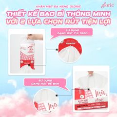 Khăn Mặt Đa Năng Glorie 100% Sợi Viscose Thiên Nhiên Cao Cấp 50 Miếng