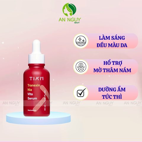 Tinh Chất Tia'm Tranexin Nia Vita Serum Dưỡng Trắng, Mờ Thâm Nám Dành Cho Da Dầu Mụn 40ml