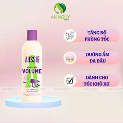 Dầu Gội Dưỡng Ẩm, Phục Hồi Tóc Khô Xơ Aussie Aussome Volume Shampoo 300ml