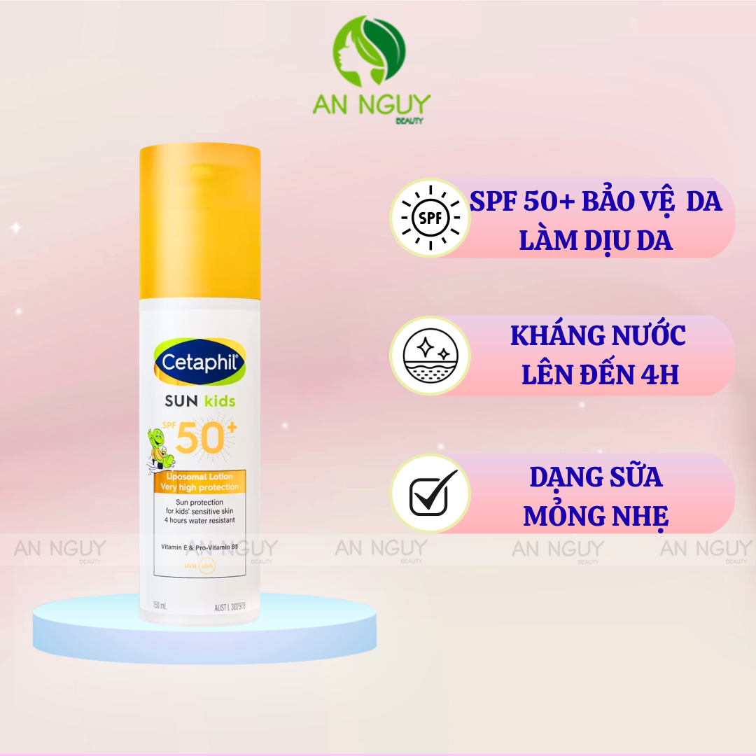 Sữa Chống Nắng Cetaphil Sun Kids SPF50+ Liposomal Lotion Dịu Lành Cho Nhạy Cảm Của Bé 150ml