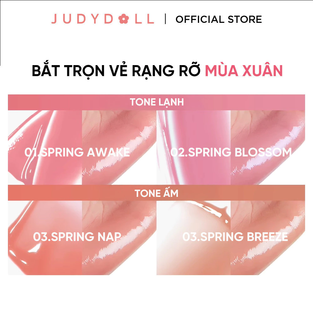 Má Hồng Kem Judydoll Glow Blush Balm Căng Bóng Lâu Trôi Mềm Mịn 3g