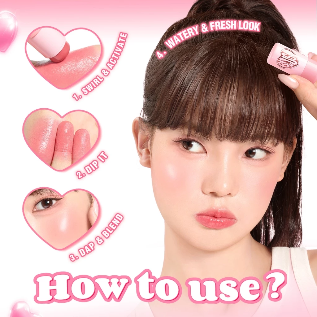 Má Hồng Kem Pinkflash Dewy Blush Stick Màu Chuẩn Tạo Hiệu Ứng Tự Nhiên 3.5g