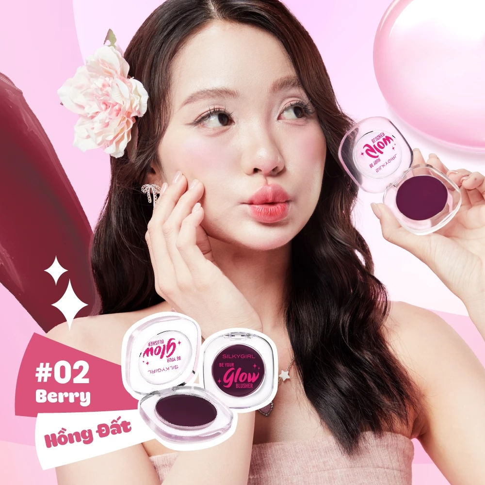 Má Hồng Thạch Silkygirl Be Your Glow Blusher Hiệu Ứng Má Hồng Tự Nhiên 4g