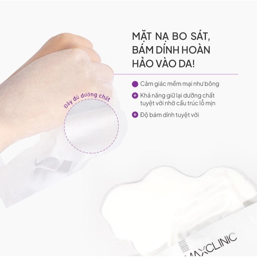 Mặt Nạ Maxclinic Time Return Melatonin Mask Sheets Cấp Ẩm, Dưỡng Sáng Da 28ml