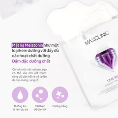 Mặt Nạ Maxclinic Time Return Melatonin Mask Sheets Cấp Ẩm, Dưỡng Sáng Da 28ml