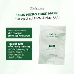 Mặt Nạ Vải Vi Sợi Be’Balance SSUK Microfiber Mask Ngải Cứu Cấp Ẩm, Làm Dịu, Chống Lão Hóa 30g