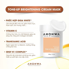 Mặt Nạ Ủ Trắng Dạng Kem Ahohwa First Solution Tone-Up Brightening Cream Mask Dưỡng Sáng, Mờ Thâm 20g