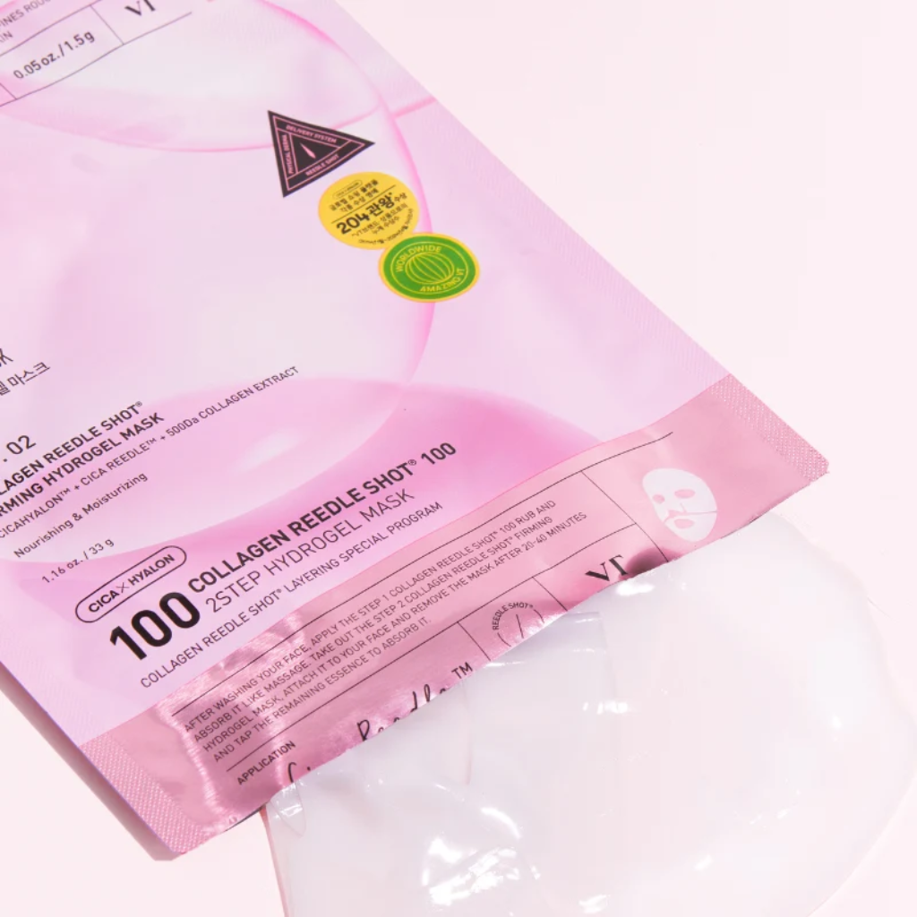 Mặt Nạ Thạch Dưỡng Da VT Cosmetics Reedle Shot 2Step 100 Hydrogel Mask 33g