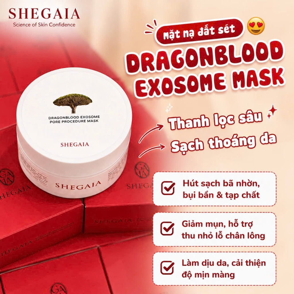 Mặt Nạ Đất Sét SHEGAIA Mask Làm Sạch Sâu Lỗ Chân Lông 150g