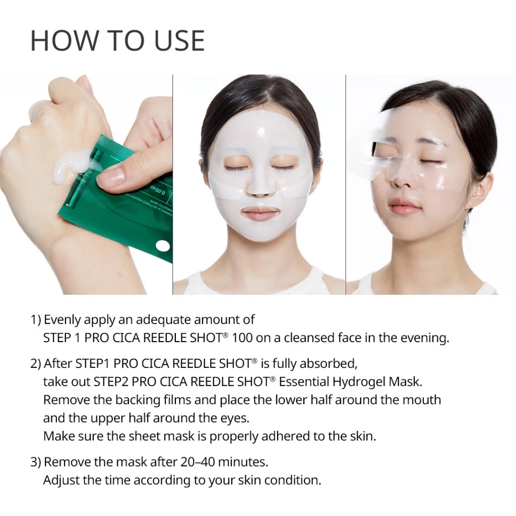 Mặt Nạ Thạch Dưỡng Da VT Cosmetics Reedle Shot 2Step 100 Hydrogel Mask 33g