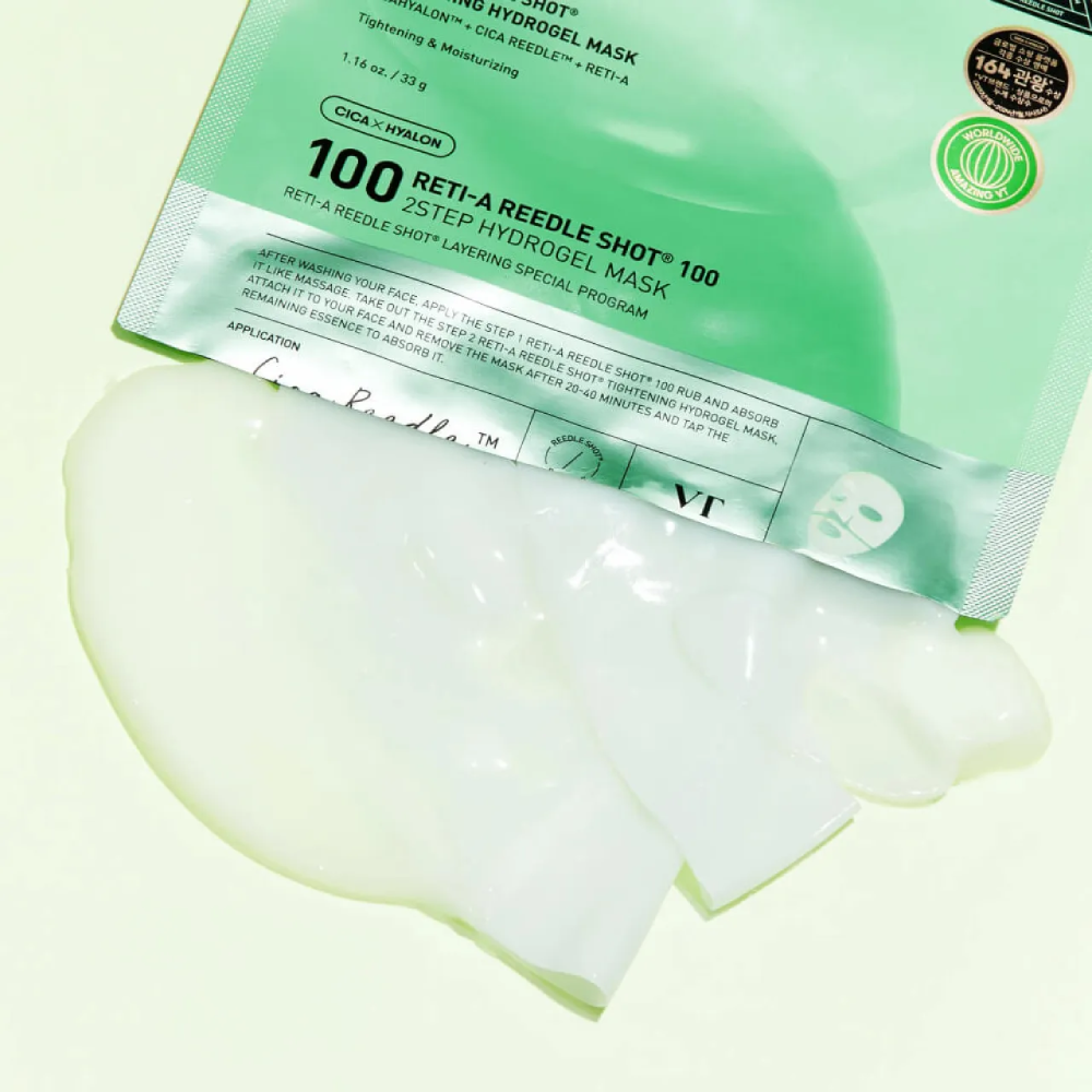 Mặt Nạ Thạch Dưỡng Da VT Cosmetics Reedle Shot 2Step 100 Hydrogel Mask 33g