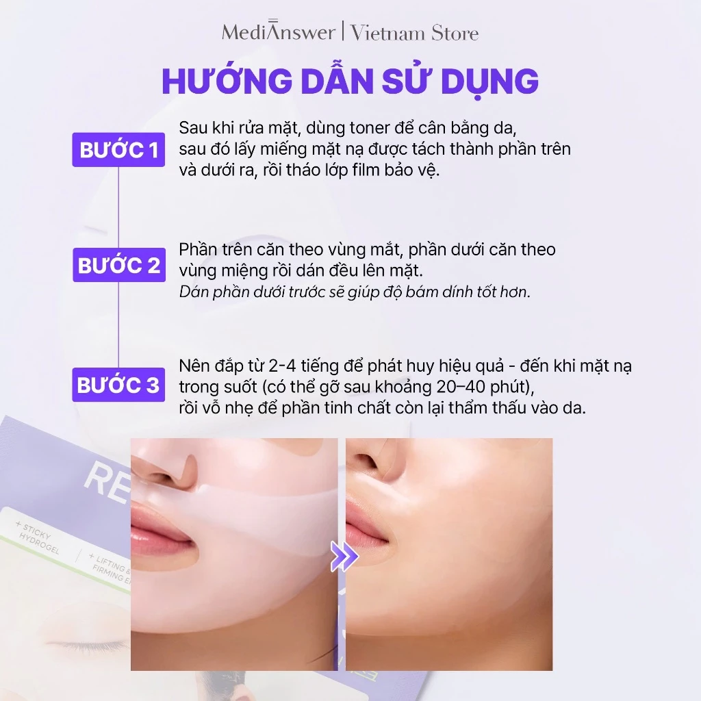 Mặt Nạ Thạch MediAnswer Retinoid Liftxyl Mask Nâng Cơ, Đàn Hồi & Săn Chắc Da 43g
