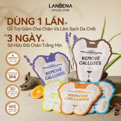 Mặt Nạ Da Chân Lanbena Foot Peel Mask Remove Calluses Làm Sạch Tế Bào Chết 40g/Đôi