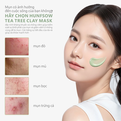 Mặt Nạ Đất Sét Trà Xanh Hunfsow Tea Tree Deep Pore Cleansing Masque Sáng Da Sạch Sâu 120g
