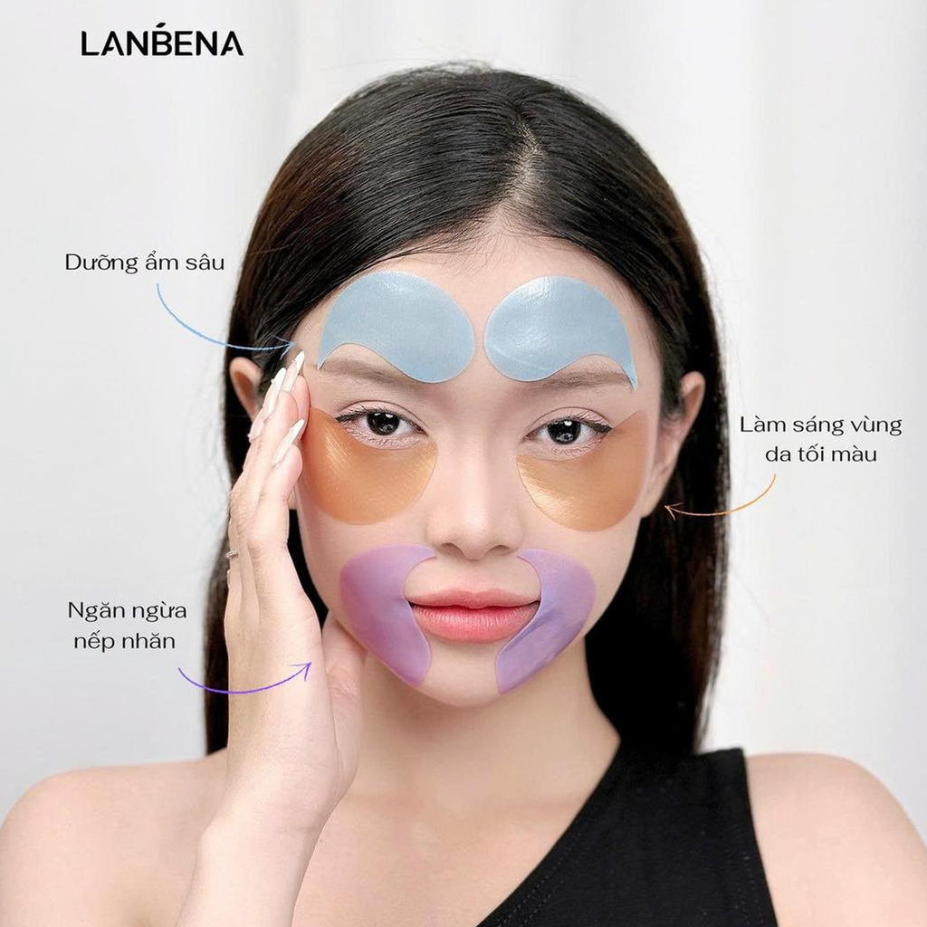 Mặt Nạ Mắt Lanbena Hydra Gel Eye Patches Giúp Giảm Quầng Thâm 14 Miếng/7 Đôi