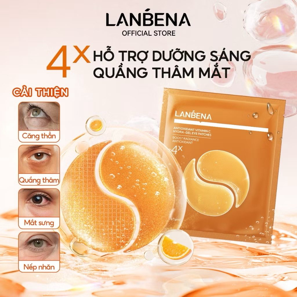 Mặt Nạ Mắt Lanbena Hydra Gel Eye Patches Giúp Giảm Quầng Thâm 14 Miếng/7 Đôi
