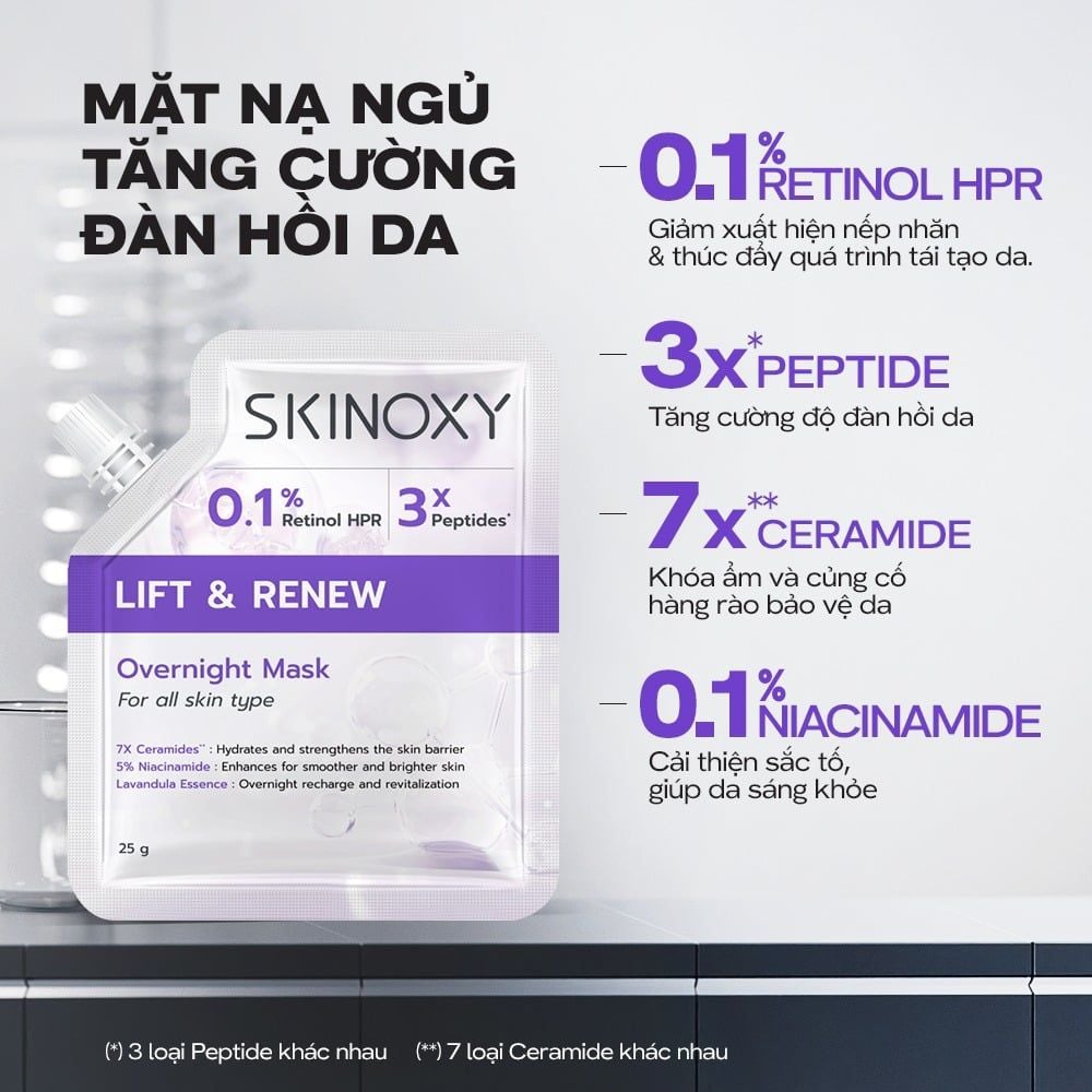 Mặt Nạ Ngủ Skinoxy Overnight Mask Dưỡng Ẩm Giúp Da Mềm Mịn 25gr