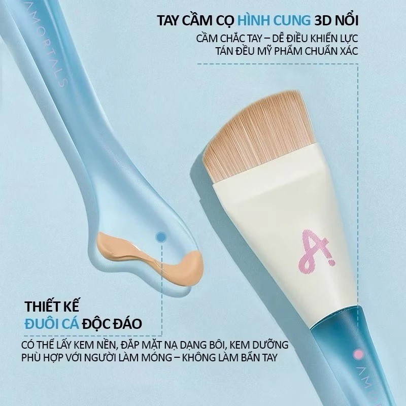 Bộ Mút Cọ Tán Nền Amortals Tiên Cá Mềm Mại Partner Series - Base Makeup CP Tool Box