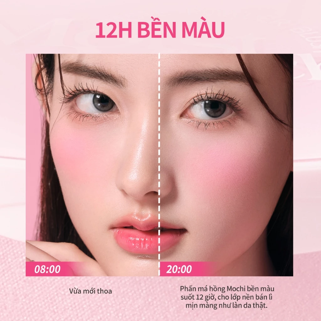 Má Hồng Barenbliss Moist Mochi Paste Powder Blush Kem Lai Phấn Dễ Tán Bền Màu 4.5g