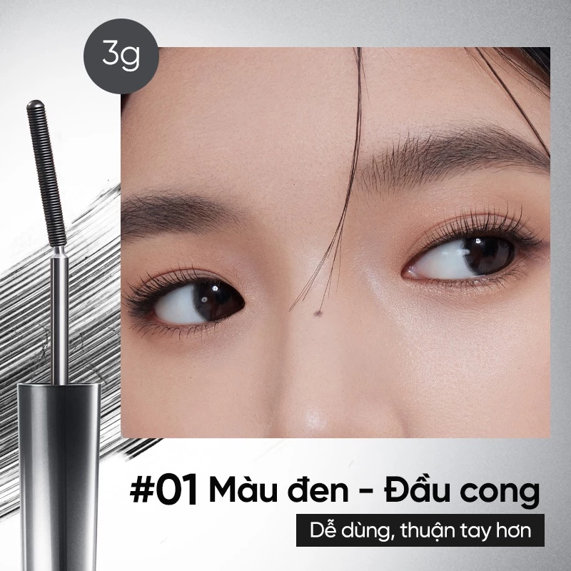 Mascara Judydoll Curling Iron Mascara Làm Cong, Dài & Tơi Mi 3g (Mẫu Mới)