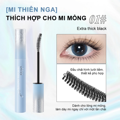 Mascara Ukiss Velvet Extra Volumizing 01 Tăng Cường Độ Dày Mi 5g