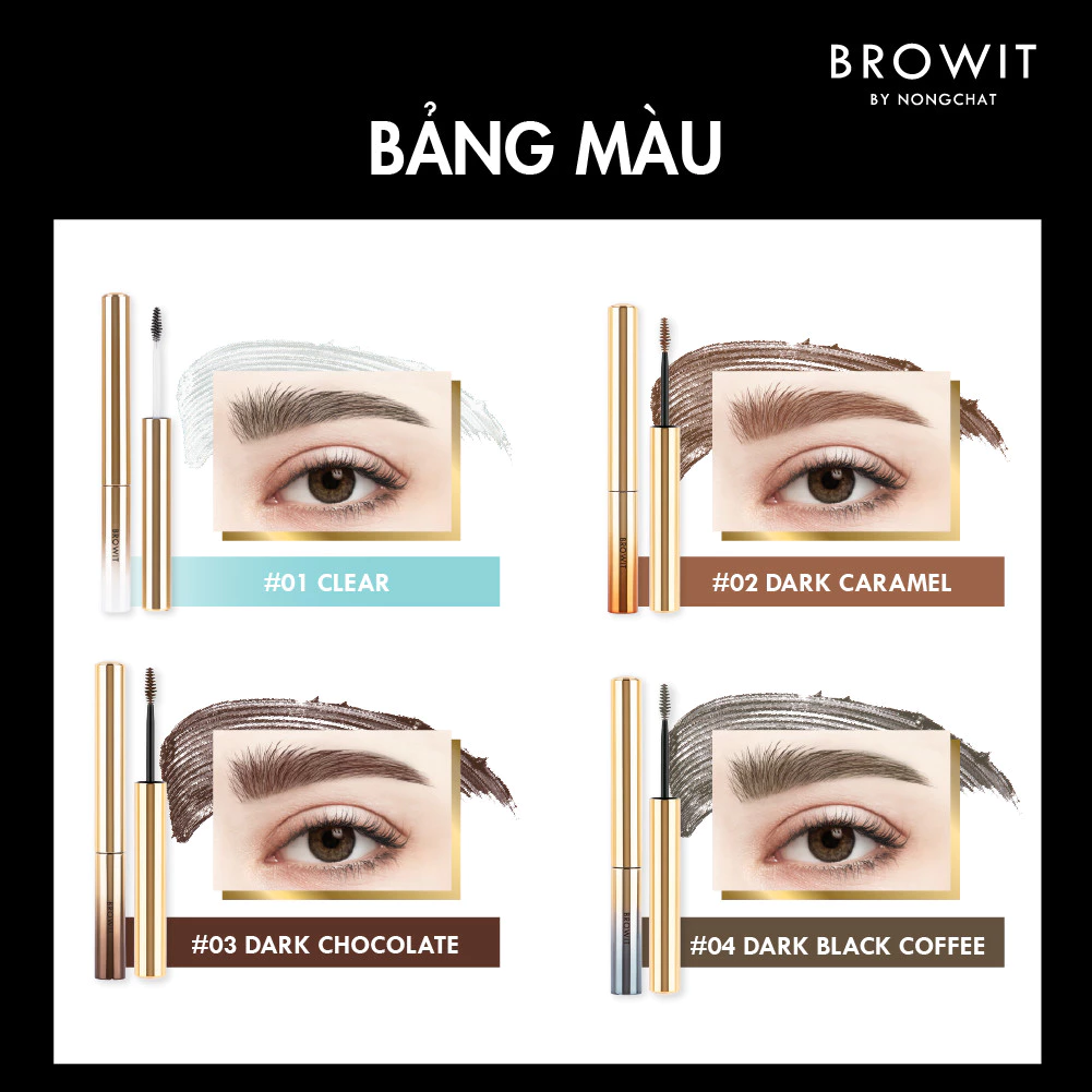 Mascara Lông Mày Browit By Nongchat Setting Eyebrow Giúp Định Hình Chân Mày 2g