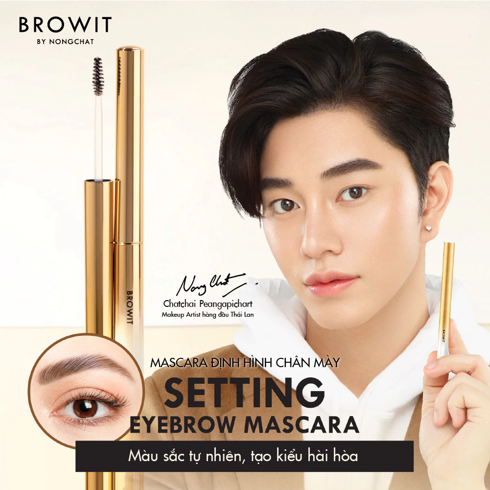 Mascara Lông Mày Browit By Nongchat Setting Eyebrow Giúp Định Hình Chân Mày 2g