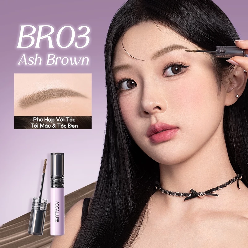 Mascara Lông Mày Dạng Gel Focallure Eyebrow Gel Tự Nhiên Chống Thấm Nước 24h 5g