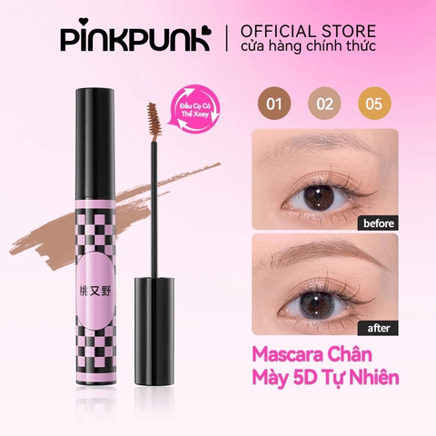 Mascara Chân Mày PinkPunk No More Brow Worries Tinted Brow Định Hình Và Đổi Màu Lông Mày 4g