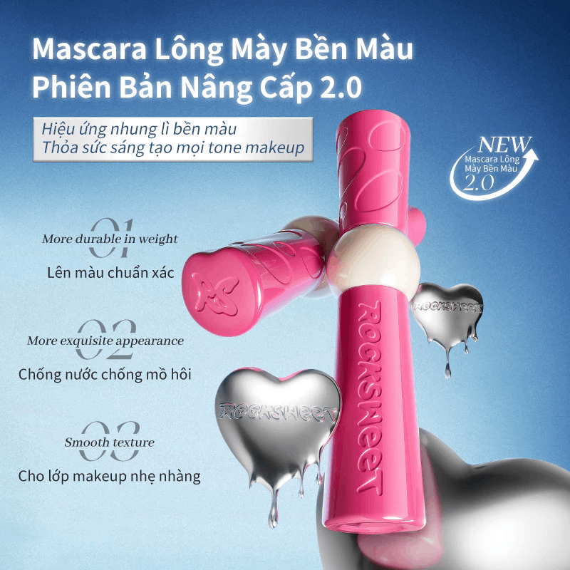 Mascara Lông Mày Rock Sweet Stereoscopic Eyebrow Shape Mịn Lì, Giữ Màu 3.5g