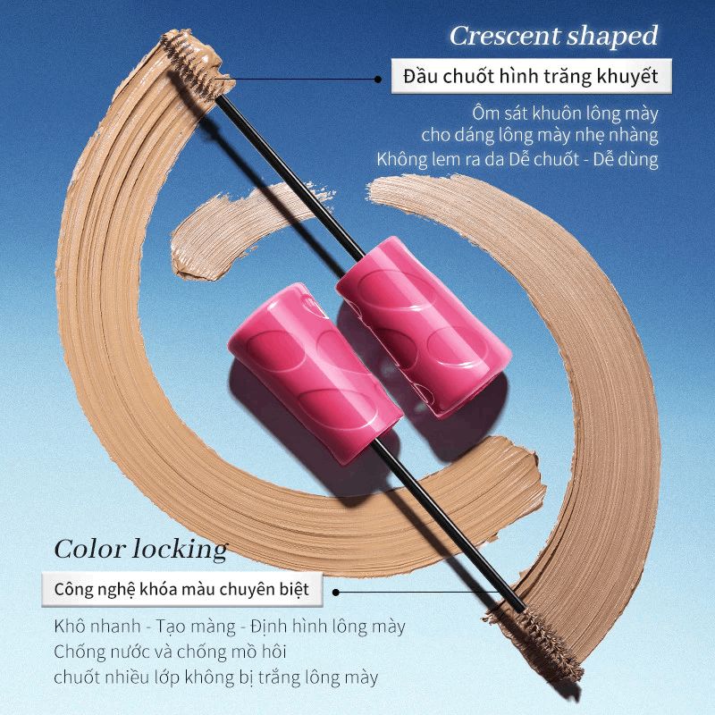 Mascara Lông Mày Rock Sweet Stereoscopic Eyebrow Shape Mịn Lì, Giữ Màu 3.5g