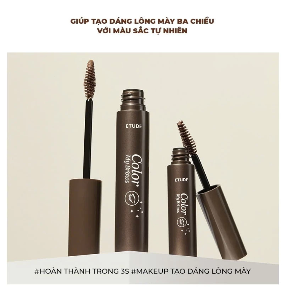 Mascara Lông Mày Etude House Color My Brows Màu Tự Nhiên Định Hình Chân Mày 4.5g