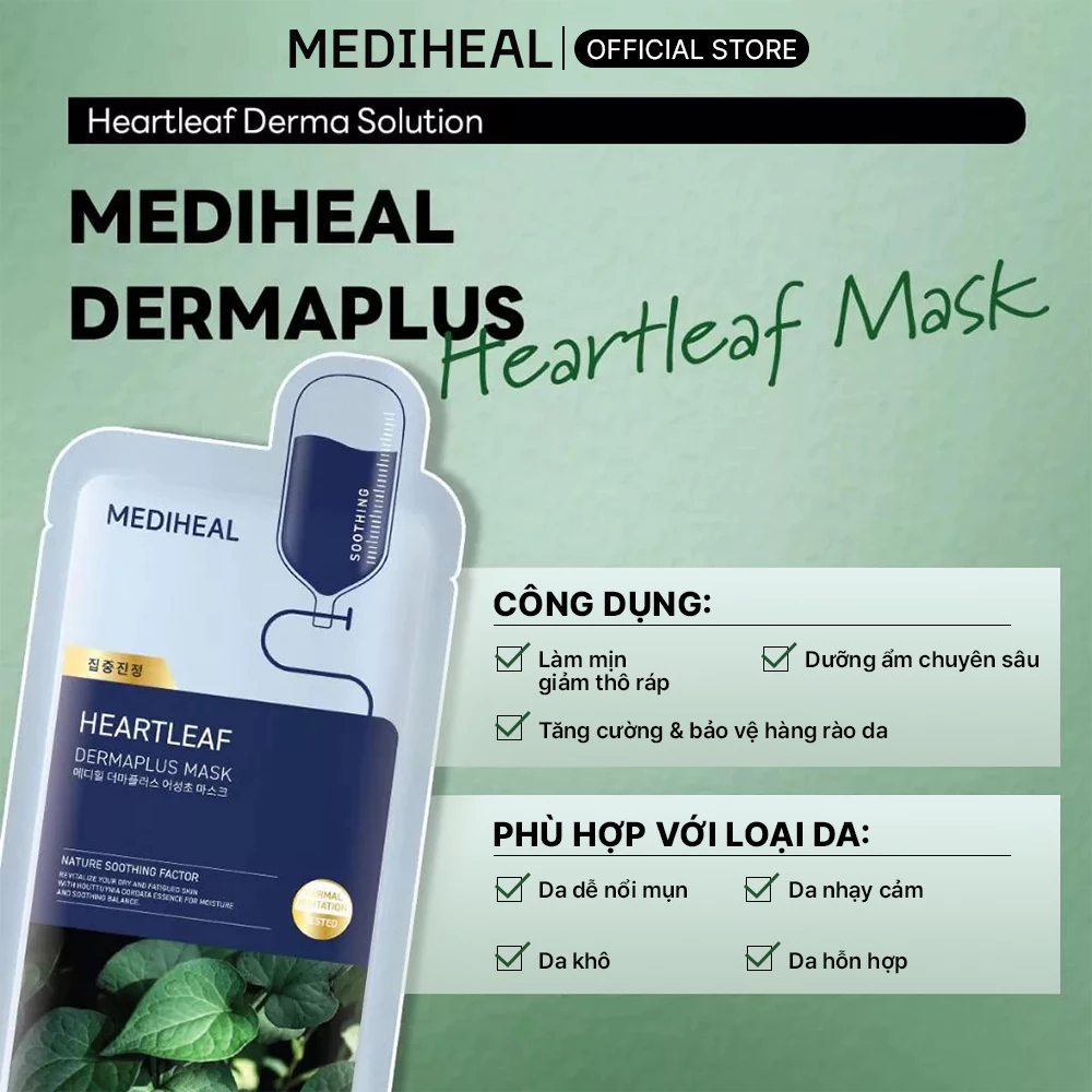 Mặt Nạ Dưỡng Da Mediheal Dermaplus Mask Mềm Mịn Da 22ml
