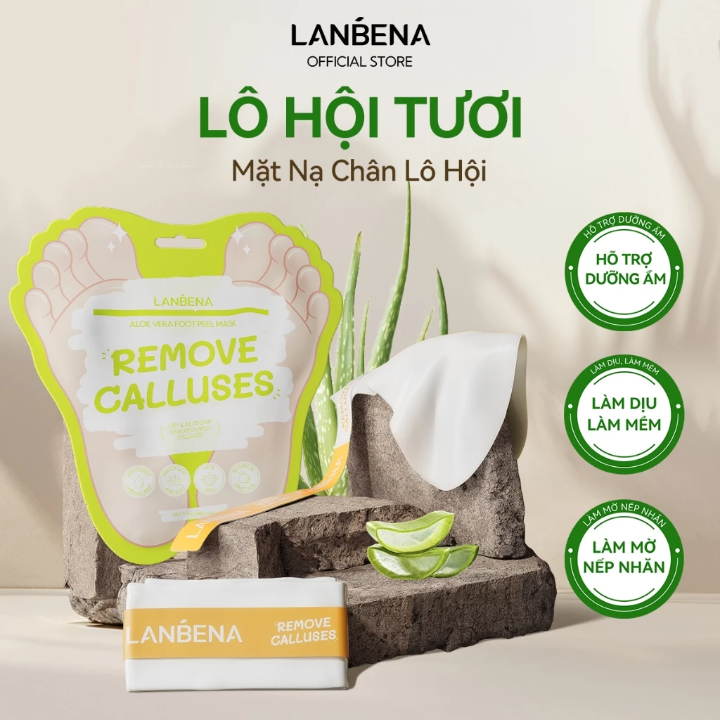 Mặt Nạ Da Chân Lanbena Foot Peel Mask Remove Calluses Làm Sạch Tế Bào Chết 40g/Đôi