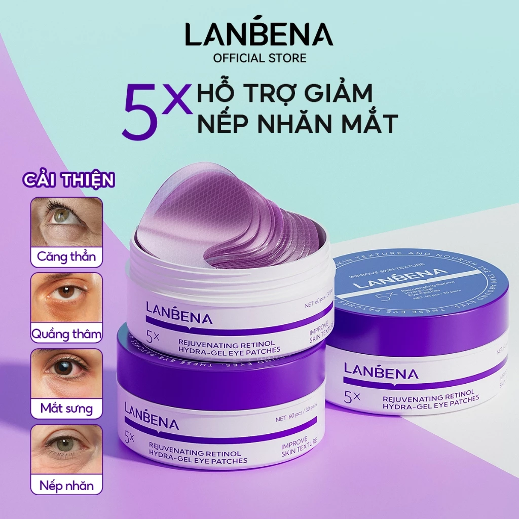 Mặt Nạ Mắt Lanbena Hydra Gel Eye Patches Giúp Giảm Quầng Thâm