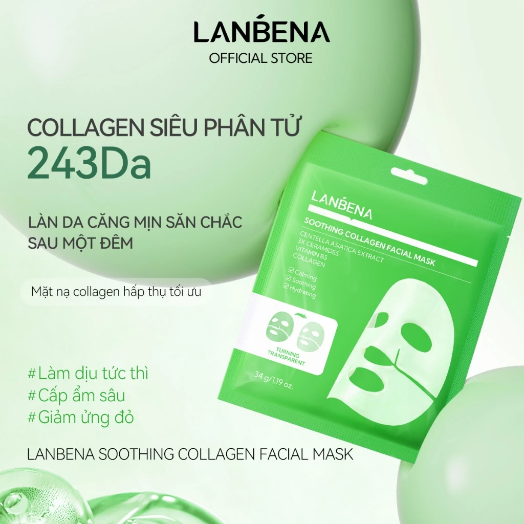 Mặt Nạ Thạch Lanbena Collagen Facial Mask Dưỡng Ẩm, Tăng Độ Đàn Hồi 34g