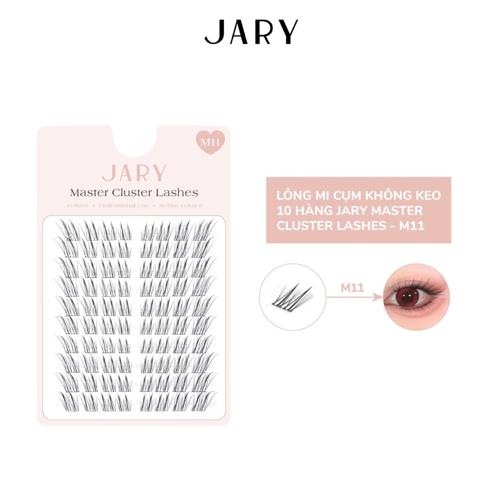 Lông Mi Cụm Không Keo 10 Hàng JARY Master Lashes