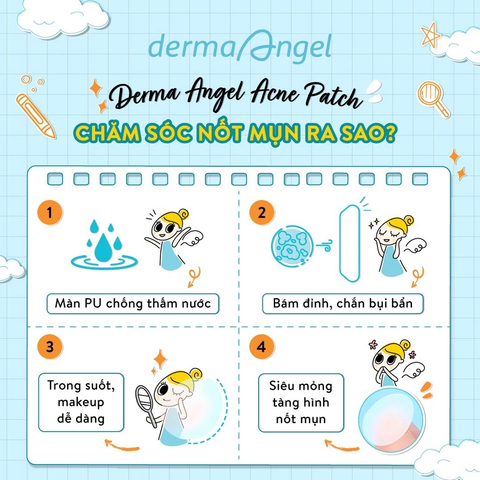 Miếng Dán Mụn Derma Angel Acne Patch For Day Dùng Cho Ngày
