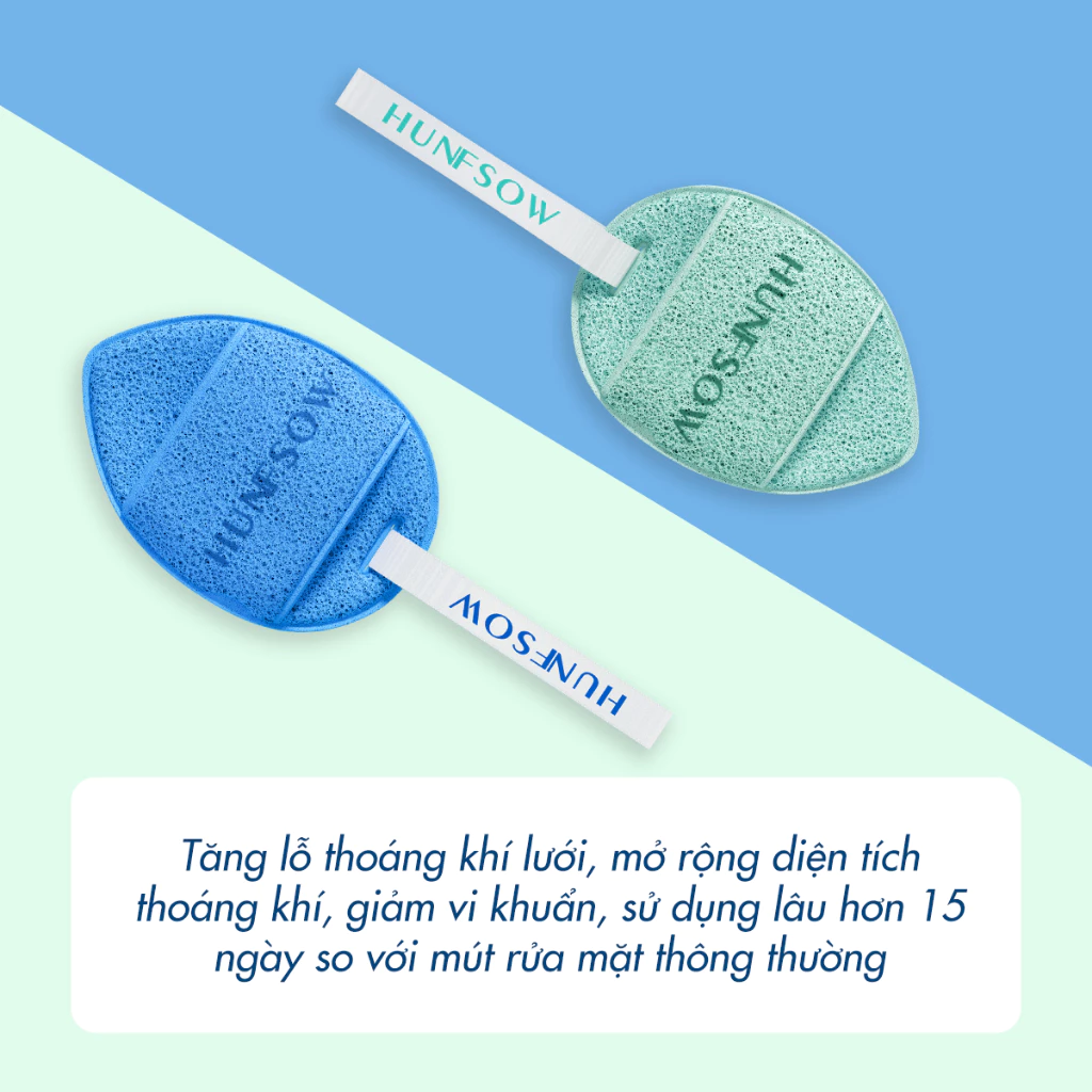 Bông Mút Rửa Mặt Bọt Biển Hunfsow Hình Giọt Nước Mềm Mại