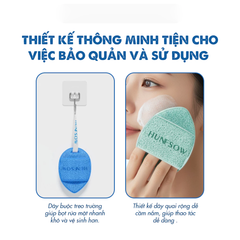 Bông Mút Rửa Mặt Bọt Biển Hunfsow Hình Giọt Nước Mềm Mại