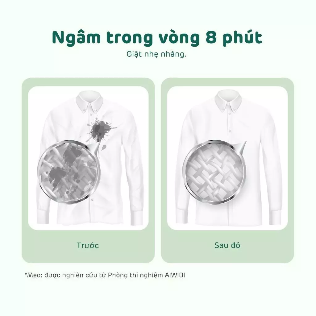 Túi Nước Giặt Aiwibi Enzymes Baby Laundry Detergent Giặt Đồ Lót & Đồ Cho Bé 250ml