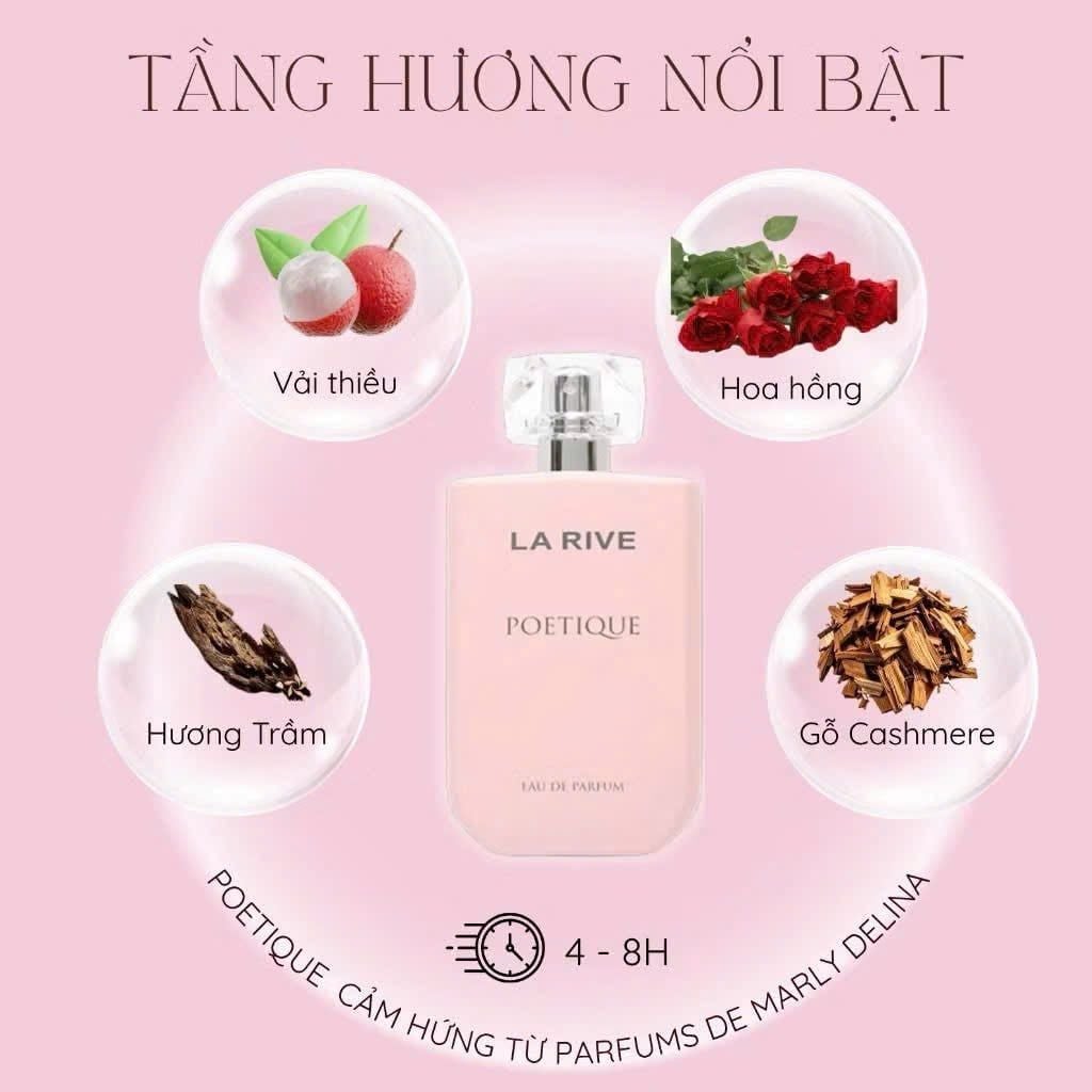 Nước Hoa Nữ La Rive Poetique Eau De Parfum Feminino 90ml