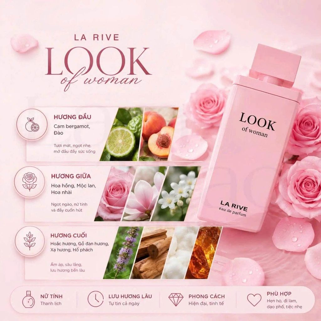 Nước Hoa Nữ La Rive Look Of Woman Eau De Parfum 75ml