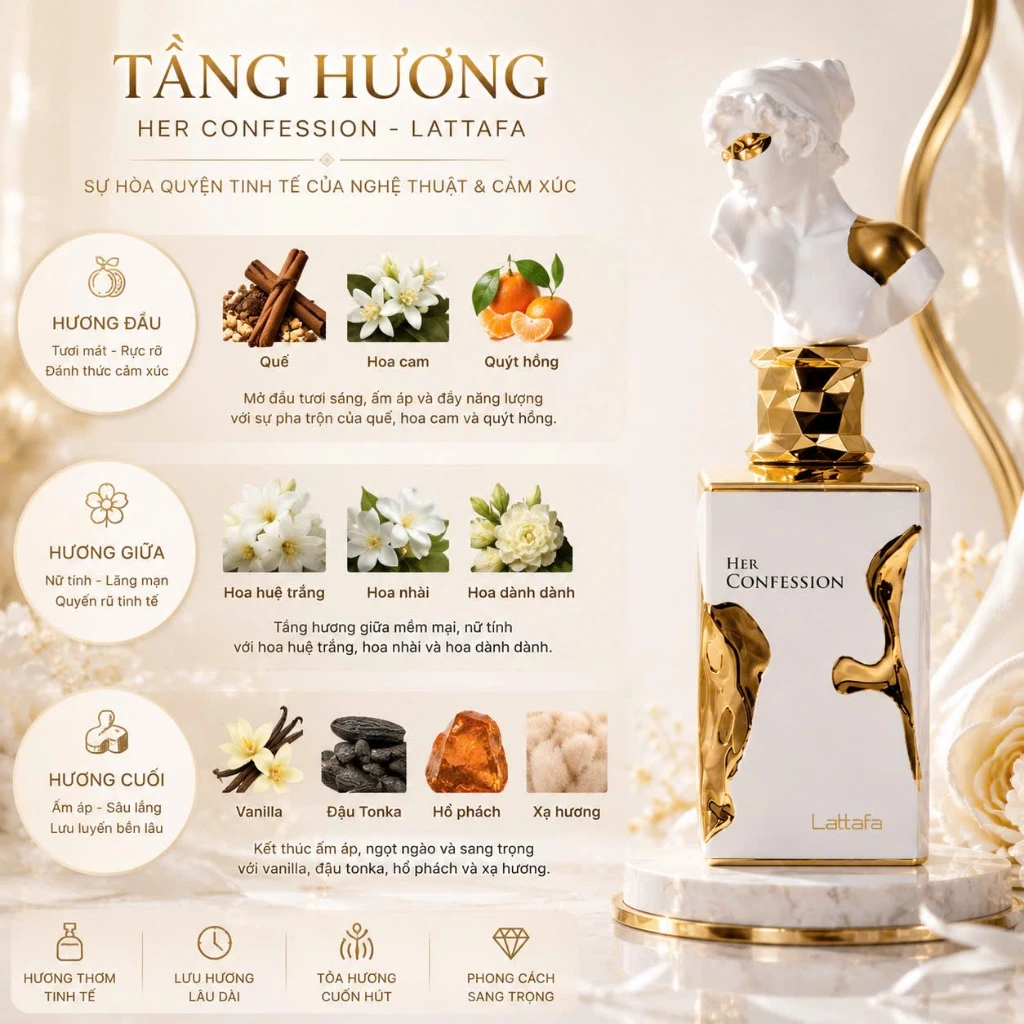 Nước Hoa Lattafa Confession EDP Spray 100ml