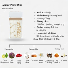 Nước Hoa Armaf Unisex Perle D'Or EDP Spray 75ml